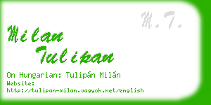 milan tulipan business card